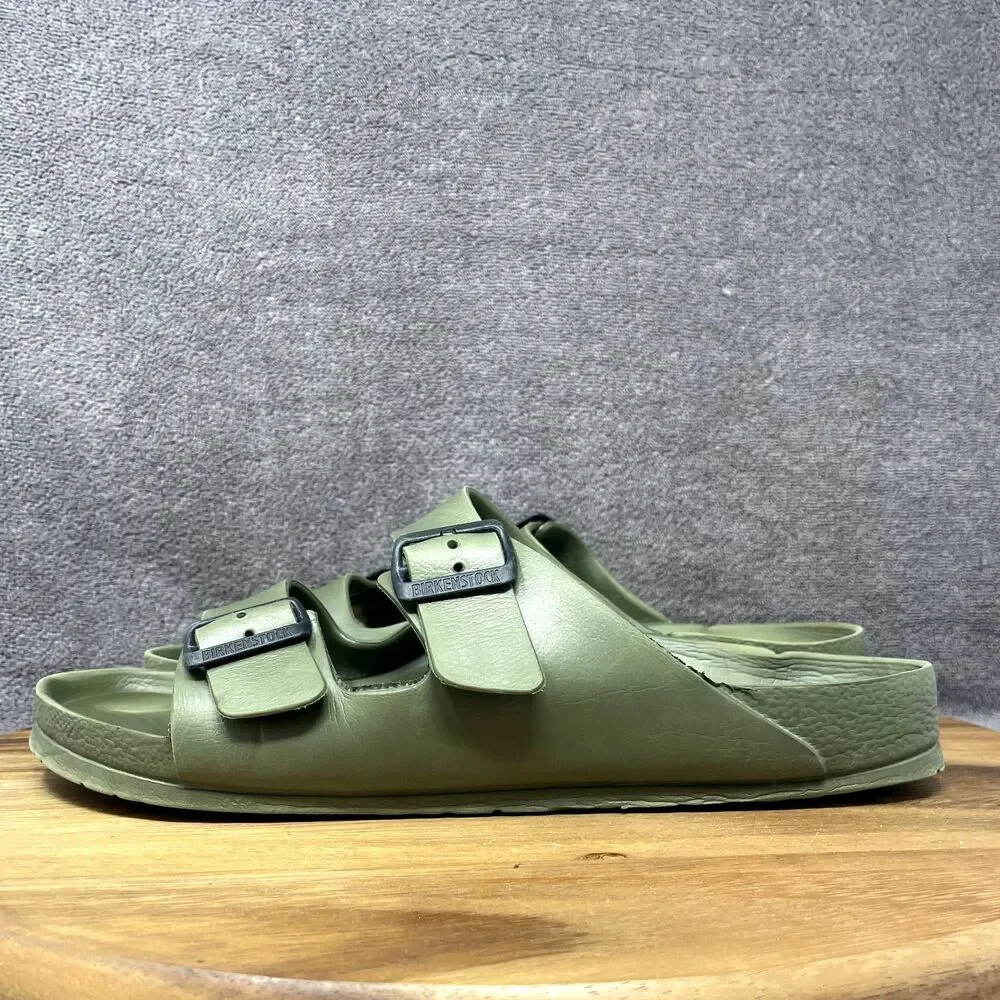 Birkenstock Olive Two-Buckle Slide Sandals — Men's